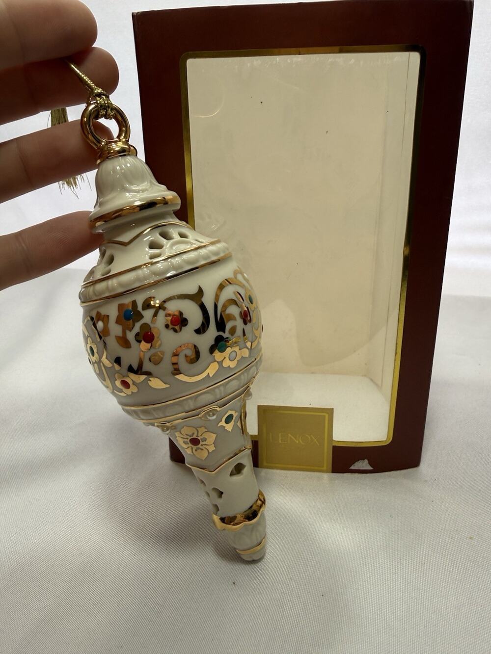 Lenox Christmas Ornament Inner Glow China Jeweled Spire Ornament